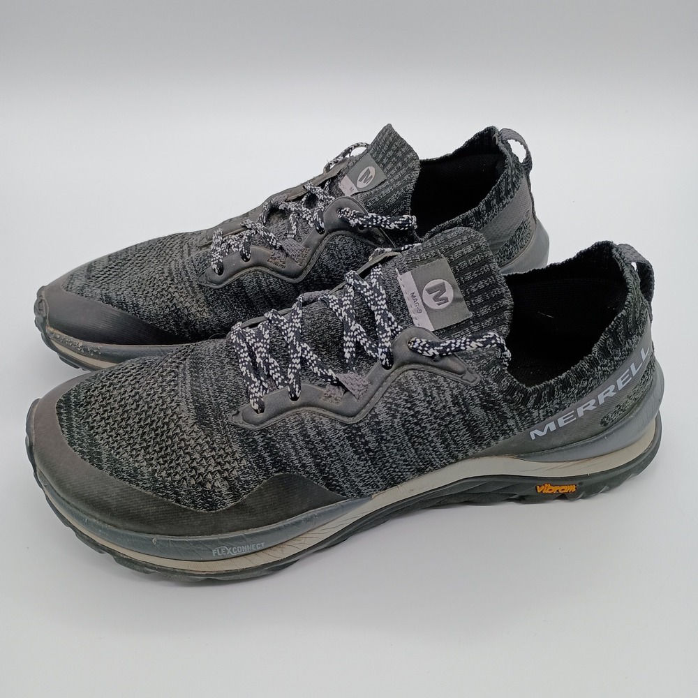 Merrell Mag-9 Womens Trail Running Shoes Gray Black Knit Vibram J16562 Size 10‎